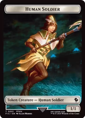 Human Soldier // Hero (0033) Double-Sided Token (Surge Foil) (1 // 33), Commander: FINAL FANTASY — Magic card price
