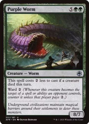 Purple Worm (201), Promo Pack: Adventures in the Forgotten Realms — Magic card price