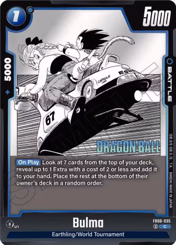 Bulma - FB06-035 (FB06-035), Manga Booster 01 — DB Fusion card price