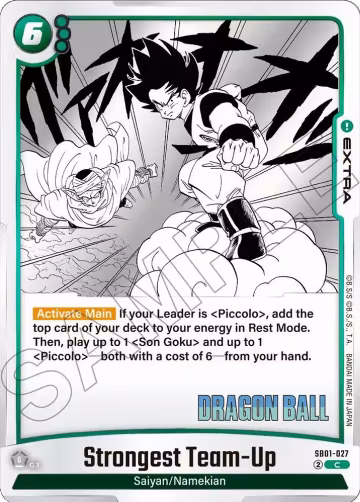 Strongest Team-Up (SB01-027), Manga Booster 01 — DB Fusion card price