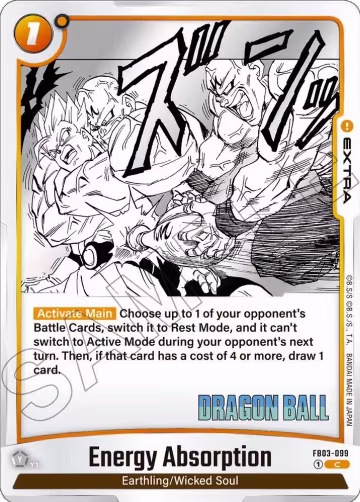 Energy Absorption (FB03-099), Manga Booster 01 — DB Fusion card price