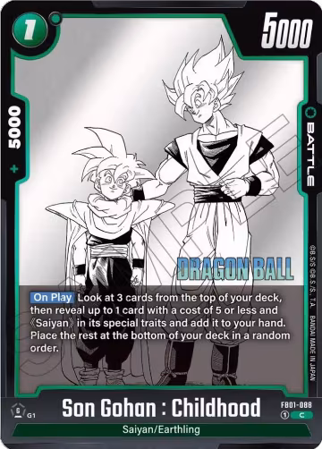 Son Gohan : Childhood (FB01-088), Manga Booster 01 — DB Fusion card price