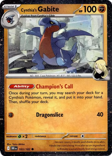 Cynthia's Gabite (Cosmos Holo) (103/182), Miscellaneous Cards & Products — Pokémon card price