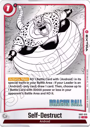 Self-Destruct (SB01-015), Manga Booster 01 — DB Fusion card price