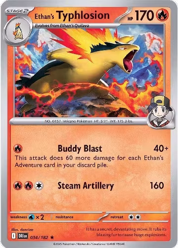 Ethan's Typhlosion - 034/182 (Non-holo) (034/182), Deck Exclusives — Pokémon card price