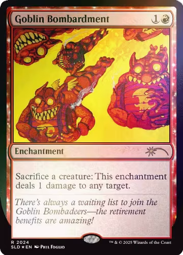 Goblin Bombardment (2024) (Rainbow Foil) (2024), Secret Lair Drop Series — Magic card price