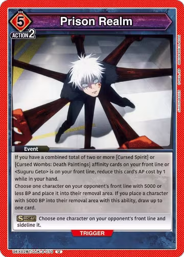 Prison Realm (UEX02BT/JJK-3-070), UEX02BT: Jujutsu Kaisen Vol.2 — Union Arena card price