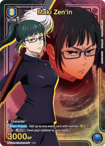 Maki Zen'in (U*) (UEX02BT/JJK-3-017), UEX02BT: Jujutsu Kaisen Vol.2 — Union Arena card price