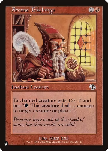 Arcane Teachings (Misprint) (78/143), The List Reprints — Magic card price