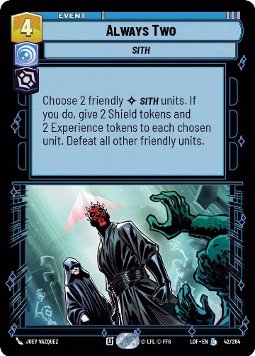 Always Two (042/264), Legends of the Force — Star Wars card price