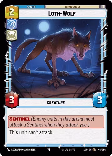 Loth-Wolf (044/264), Legends of the Force — Star Wars card price