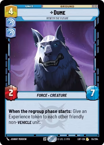 Dume - Redeem the Future (055/264), Legends of the Force — Star Wars card price