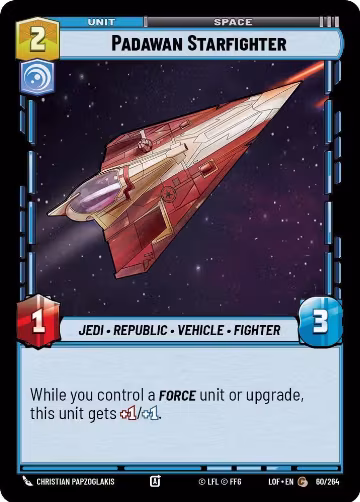 Padawan Starfighter (060/264), Legends of the Force — Star Wars card price