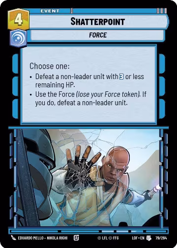 Shatterpoint (079/264), Legends of the Force — Star Wars card price