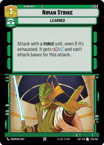 Niman Strike (124/264), Legends of the Force — Star Wars card price