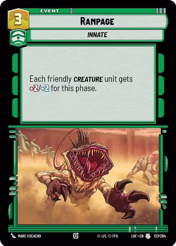 Rampage (127/264), Legends of the Force — Star Wars card price