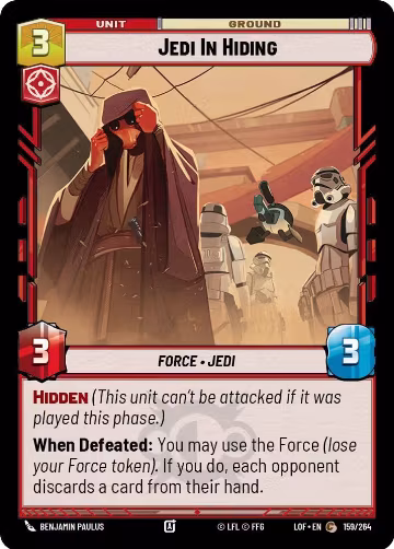 Jedi In Hiding (159/264), Legends of the Force — Star Wars card price