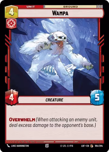 Wampa (164/264), Legends of the Force — Star Wars card price