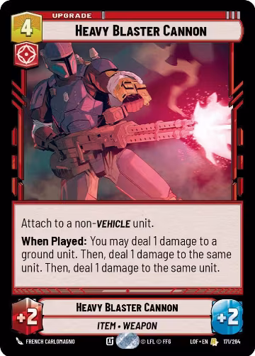 Heavy Blaster Cannon (171/264), Legends of the Force — Star Wars card price