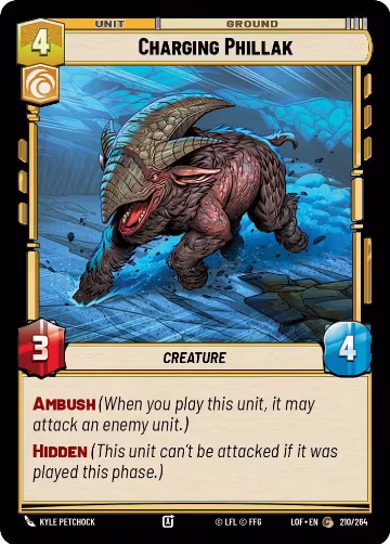 Charging Phillak (210/264), Legends of the Force — Star Wars card price