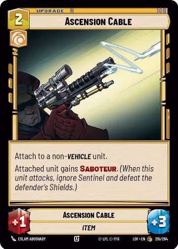 Ascension Cable (215/264), Legends of the Force — Star Wars card price