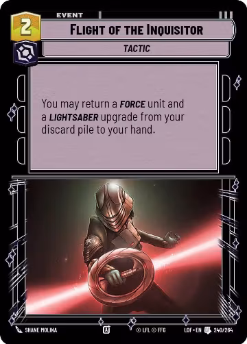 Flight of the Inquisitor (240/264), Legends of the Force — Star Wars card price