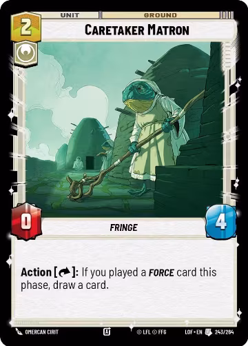 Caretaker Matron (243/264), Legends of the Force — Star Wars card price