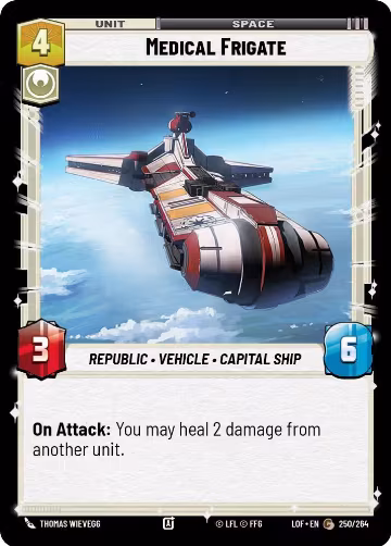 Medical Frigate (250/264), Legends of the Force — Star Wars card price