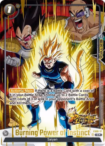 Burning Power of Instinct (Bonus Pack Alternate Art) (FS09-17), Starter Deck 9: Shallot — DB Fusion card price