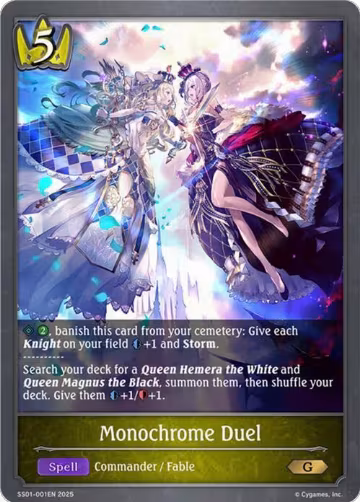 Monochrome Duel (SS01-001EN) — card price