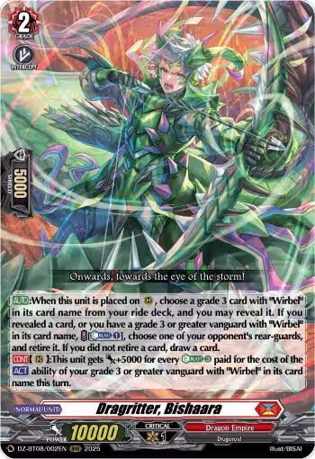 Dragritter, Bishaara (DZ-BT08/002EN), DZ-BT08: Knights 0f Rebirth — Vanguard card price