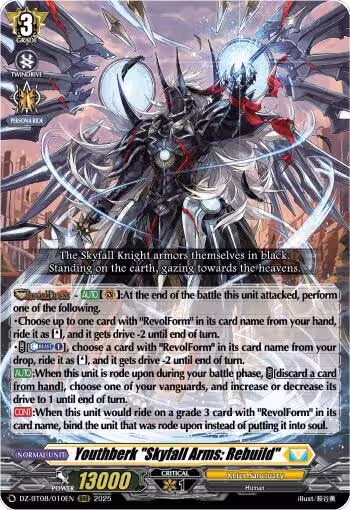 Youthberk "Skyfall Arms: Rebuild" (DZ-BT08/010EN), DZ-BT08: Knights 0f Rebirth — Vanguard card price