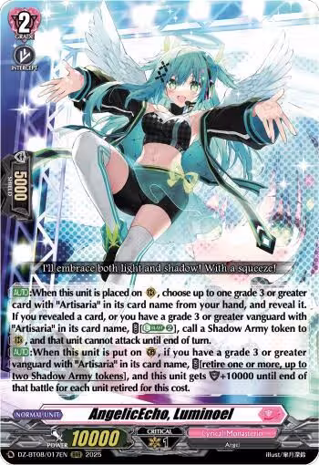 AngelicEcho, Luminoel (DZ-BT08/017EN), DZ-BT08: Knights 0f Rebirth — Vanguard card price