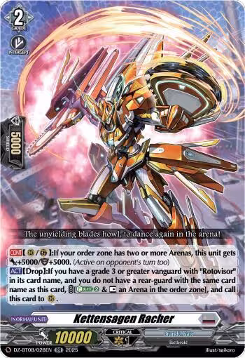 Kettensagen Racher (DZ-BT08/028EN), DZ-BT08: Knights 0f Rebirth — Vanguard card price