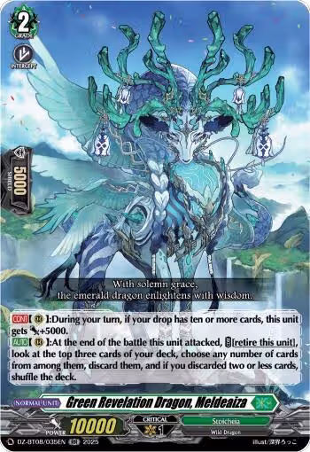 Green Revelation Dragon, Meldeaiza (DZ-BT08/035EN), DZ-BT08: Knights 0f Rebirth — Vanguard card price