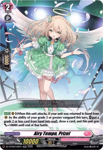 Airy Tempo, Prizel (DZ-BT08/039EN), DZ-BT08: Knights 0f Rebirth — Vanguard card price
