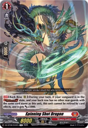 Spinning Shot Dragon (DZ-BT08/044EN), DZ-BT08: Knights 0f Rebirth — Vanguard card price