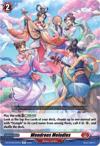 Wonderous Melodies (DZ-BT08/046EN), DZ-BT08: Knights 0f Rebirth — Vanguard card price