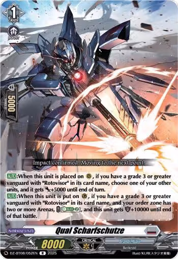 Qual Scharfschutze (DZ-BT08/052EN), DZ-BT08: Knights 0f Rebirth — Vanguard card price