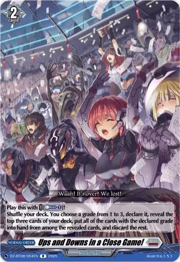 Ups and Downs in a Close Game! (DZ-BT08/054EN), DZ-BT08: Knights 0f Rebirth — Vanguard card price