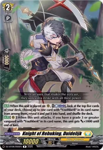 Knight of Rebuking, Duidelijk (DZ-BT08/055EN), DZ-BT08: Knights 0f Rebirth — Vanguard card price