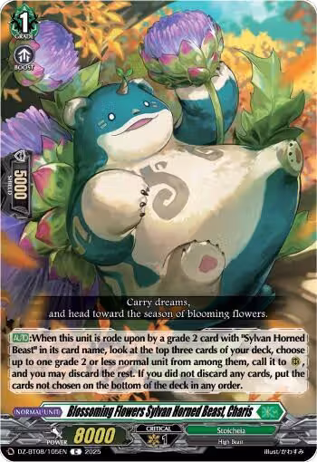 Blossoming Flowers Sylvan Horned Beast, Charis (DZ-BT08/105EN), DZ-BT08: Knights 0f Rebirth — Vanguard card price