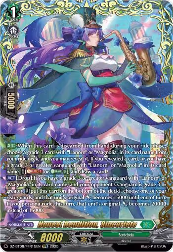 Honest Rendition, Sinceriete (FFR) (DZ-BT08/FFR15EN), DZ-BT08: Knights 0f Rebirth — Vanguard card price