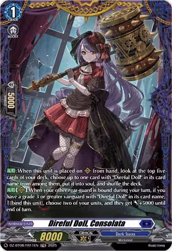 Direful Doll, Consolata (FR) (DZ-BT08/FR11EN), DZ-BT08: Knights 0f Rebirth — Vanguard card price