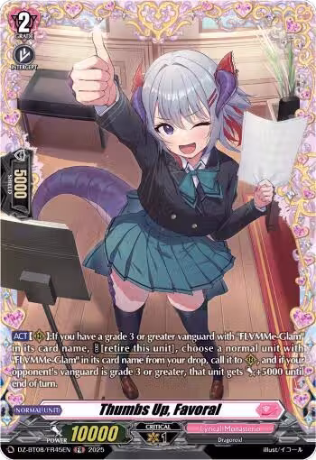 Thumbs Up, Favoral (FR) (DZ-BT08/FR45EN), DZ-BT08: Knights 0f Rebirth — Vanguard card price