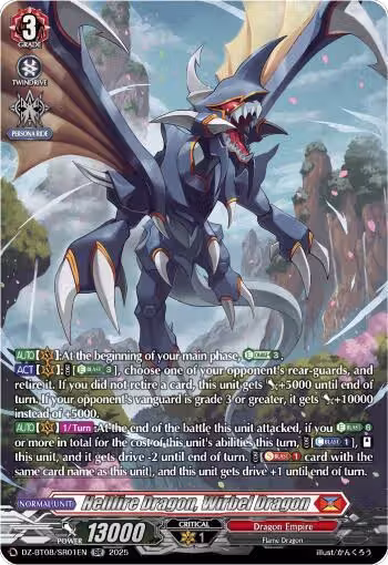 Hellfire Dragon, Wirbel Dragon (SR) (DZ-BT08/SR01EN), DZ-BT08: Knights 0f Rebirth — Vanguard card price