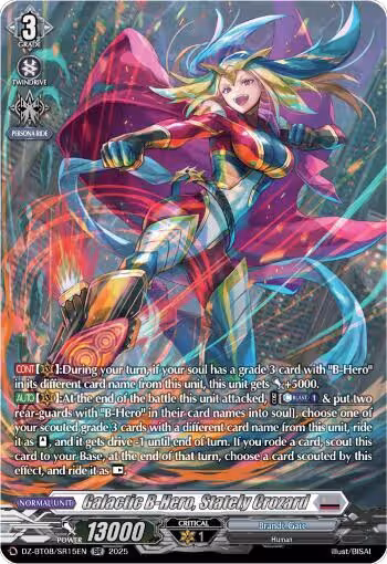 Galactic B-Hero, Stately Crozard (SR) (DZ-BT08/SR15EN), DZ-BT08: Knights 0f Rebirth — Vanguard card price