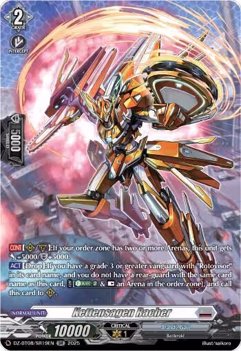 Kettensagen Racher (SR) (DZ-BT08/SR19EN), DZ-BT08: Knights 0f Rebirth — Vanguard card price