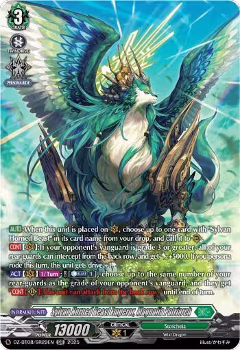 Sylvan Horned Beast Emperor, Magnolia Patriach (SR) (DZ-BT08/SR29EN), DZ-BT08: Knights 0f Rebirth — Vanguard card price