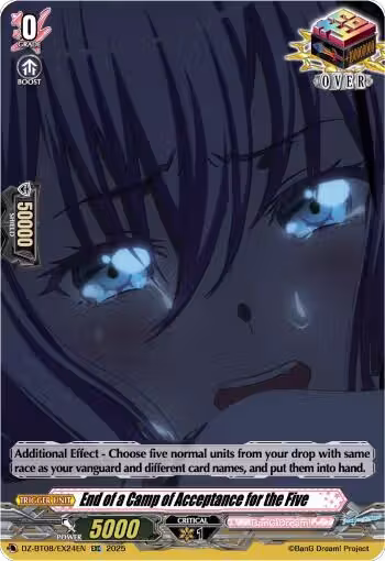 End of a Camp of Acceptance for the Five (DZ-BT08/EX24EN), DZ-BT08: Knights 0f Rebirth — Vanguard card price